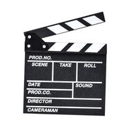 HONMEET 1pezzi Wooden Movie Clapboard Prop Clapperboard Legno Per Film e Tv Accessorio Fotografico Per Registi e Appassionati e Facile Da Usare Scrittura Chiara Condizioni Di Scarsa