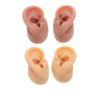 HONMEET 2 Paia Modelli Orecchio in Silicone Flessibile e Elastico per Pratica Piercing e Esposizione Gioielli Modelli Anatomici Umani Dettagliati per Addestramento e Visualizzazione