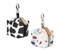 HONMEET 2 Pezzi Custodia Portaciuccio Borsa Porta Ciuccio in Pu e Peva, Portatile, per Piccoli Snack e Cambio, da Appendere alla Cintura dei Pantaloni al Cestino, per Borsa Mamma
