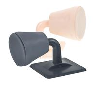 HONMEET 2 Pezzi Fermaporta in Silicone Antisfondamento Autoadesivi Protezione Parete Anticollisione Ammortizzatori Silenziosi per Porte in Vetro e Bianco e Grigio