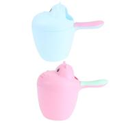 HONMEET 2 pezzi Mestoli per Bagnetto con Design Orso Cartoon Cucchiaio per Risciacquo Capelli Contenitore Acqua Doccia Doppio Colore Rosso e Blu Facile da Pulire e Sicuro per Ragazzo