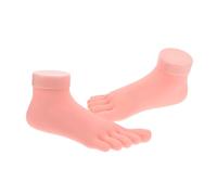 HONMEET 2 pezzi Piede Finto in Silicone per Pratica Nail Art Realistico Strumento Manicure Portatile per Tecniche Dettagliate e Esposizione Professionale