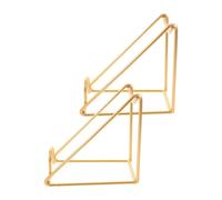HONMEET 2 Pezzi Portabottiglie da Banco in Ferro, Supporto Geometrico Oro | Contenitore per Bevande e Acqua Frizzante, Struttura Stabile, Ordine Pulito, Uso su Bancone Cucina