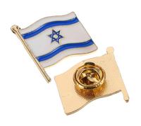 HONMEET 2 pezzi Spilla Bandiera Israele Smaltata Spilla da Bavero Patriottica in Decorazione e Souvenir per Feste Accessorio Resistente e Collezionabile