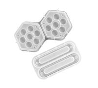 HONMEET 2 pezzi Stampi in Silicone per Scatole Dadi da Gioco per Resina Epossidica Facili da Pulire e Riutilizzabili per Realizzare Custodie Decorative e Funzionali Personalizzate