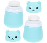 HONMEET 2pezzi Contenitori Per Talco Per Ragazza Scatola Per Polvere Puff Per Applicazione Uniforme Della Polvere Sulla Del Ragazza Colore Blu