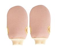 HONMEET 2pezzi Guanti Esfolianti Da Bagno Leggero Rosa Guanti Per Doccia Rimozione Morta e Massaggio Corpo Per Tutti Tipi