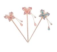 HONMEET 3 Bastoncini Farfalla Vintage Accessori Per Chignon Lega Sicura Facili Da Usare Adatti A Tutti Gli Stili