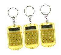 HONMEET 3 pezzi Calcolatrice Mini Portachiavi Cifre LCD Piccola Calcolatrice Tascabile per Scuola e Uso Quotidiano Design Compatto e Facile da Trasportare