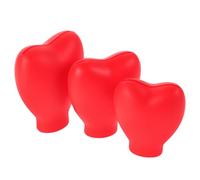 HONMEET 3 pezzi Copri Pennelli Trucco in Silicone Forma di Cuore Protettori Riutilizzabili per Spazzole Cosmetiche Custodia Antipolvere Portatile per Donne Rosso
