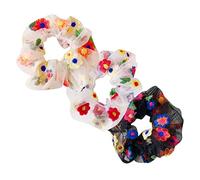 HONMEET 3 Pezzi Corda Testa in Chiffon Testa Di Fiore Filato Di Maglia Cerchio Per Creativo Decorazione Donne Signora