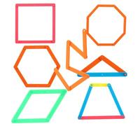 HONMEET 30 pezzi Bastoncini Poligonali Modulari per Matematica Scolastica Strumenti Geometrici Didattici Montessori per Apprendimento Forme Area e Perimetro