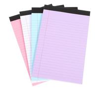 HONMEET 4 Pezzi Blocchi di Appunti Colorati, Carta da Scrittura | Previene Passaggio Dell’inchiostro, Formato Portatile, per Evidenziare Pagine Importanti, Uso Ufficio e Studio Colore Casuale