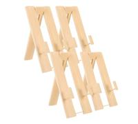 HONMEET 4 Pezzi Supporto Portatile Giapponesi Ventagli in Legno Pieghevoli per Stabile Base Allargata e Slot Regolabili per Esposizione Casa e Feste Nuziali