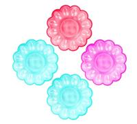 HONMEET 4 Vassoi Portauova in Plastica Resistente, Contenitore per Uova Domestiche Stabile da 24x3 Cm, Organizzatore Salvaspazio per Cucina e Frigorifero, Custodia per Uova Colore Casuale