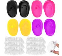 HONMEET 4paia Copriorecchie in Silicone Riutilizzabili Protezioni Per Orecchie Per Tinture Dei e Docce Bordi Flessibili Adatti Molte Persone