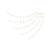 HONMEET 5 Pezzi Festone Margherita Decorazione da Parete per Festa Compleanno Ghirlanda Fiore Sospesa Resistente e Riutilizzabile per Interni ed Esterni