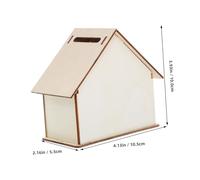 HONMEET 5 pezzi Salvadanai in Legno da Decorare per Cassette Risparmio a Forma di Casina Kit Creativo per Educare al Risparmio con Vernici Personalizzabili Regalo Compleanno