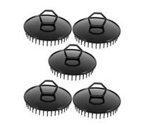 HONMEET 5 pezzi Spazzole in Plastica Morbida per Stimolazione del Cuoio Capelluto Antistatiche e Autopulenti per Shampoo Doppio Uso per e Rimozione Forfora per Regalo e Viaggio