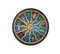 HONMEET 500 pezzi Puzzle Rotondo Carta Segni Zodiacali per Adulti e Puzzle Didattico Colorato e Resistente Taglio Preciso Regalo Divertente e Duraturo