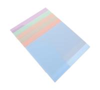 HONMEET 6 Pezzi Cartella per Documenti Formato Doppia Tasca in Pp, Design a Tinta Unita, Area Scrivibile e Rientranze Bordi, per Scuola e Ufficio Colore Casuale
