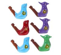 HONMEET 6 Pezzi Fischietto in Ceramica a Forma Di Fischiante Fischio Musicale Per Uccelli Tubo Gemito Fischio D'acqua Fischio Per Uccelli Acquatici Warbler
