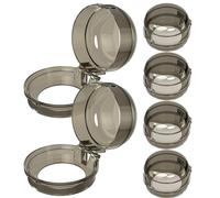 HONMEET 6 pezzi Protezione Manopole Fornello Gas Copri Manopola Sicurezza Antigraffio Nero per Cucina Blocca Fuochi Gas per Prevenire Accensioni Accidentali