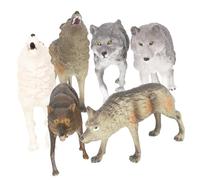 HONMEET 7 pezzi Figurine Animali Selvatici in Abs Sicuro Modelli Educativi per Giocattoli Realistici per Giochi Invernali e Feste Tema Animali per Ragazzi e Ragazze