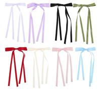 HONMEET 8 Pezzi Clip Per Capelli in Stile Cinese Bowknot Barrettes Prigioniera Barrette a Nastro Fermagli Per Capelli Con Nappe Cinesi