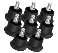 HONMEET 8 pezzi Piedini Fissi per Sedia Ufficio in Plastica e Ferro Rinforzati Supporto Stabile Antiscivolo per Pavimenti come Piastrelle e Laminato Sedie Girevoli in Fisse Compatibili