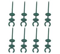 HONMEET 8 Pezzi Supporto da Giardino Riduce Usura e Facile da Rimuovere in Plastica Verde Rullo Guida da 25mm per Aiuole e Cortili