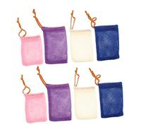 HONMEET 8pezzi Sacchetti Per Sapone Rete Pouch Per Bagno e Viaggi Facile Asciugatura e Chiusura Corda Per Colore