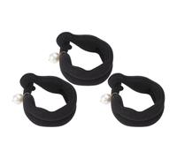 HONMEET Accessori per Chioma Donna 3 Pezzi Ciambelle per Chignon Eleganti in Spugna Perle, Macchina per Chignon Pigra per Chioma Leggeri e Volume Aggiunto