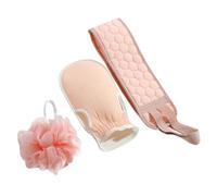 HONMEET Asciugamano Da Bagno Set Completo Guanti Esfolianti Striscia Schiena Accessori Bagno Sicuri Pelle Kit Asciugamani
