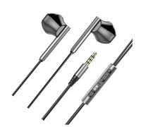 HONMEET Auricolari Gaming In-ear Cablati con Microfono Metallo Resistente e Bassi Potenziati Compatibili con Smartphone Tablet e Controllo Semplice e Materiale Silicone Durevole per