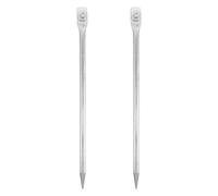 HONMEET Barre di Messa a Terra Zincate 12mmx300mm Set da 2, Picchetti di Terra Elettrici Portatili Resistenti alle Intemperie per Recinzioni Elettriche e Generatori, Protezione