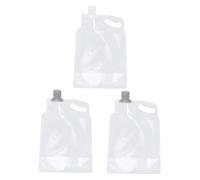 HONMEET Borsa Acqua Pieghevole 2l 3 Pezzi per Escursioni All'aperto | Pe, Pa e Pet, Bocca Piccola, Portatile, Sta in Piedi, Uso Esterno e Trekking Colore Casuale