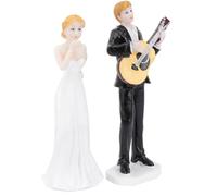 HONMEET Cake Topper Figura Sposi Elegante e Romantica in Resina Naturale e Regalo Speciale per Decorare Torte Nuziali Decorazione Matrimonio per Famiglia