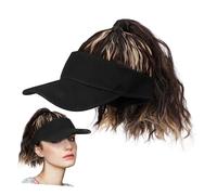 HONMEET Cappellino Da Baseball Con Extension Per Riccia Cappellino Da Baseball Cappello Per Donna Parrucche Per Berretto Parrucche Berretto Con
