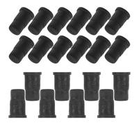 HONMEET Caster Socket Sleeves Mounting for Stem Caster in ABS Nero, 20 Pezzi, per Mobili in Legno, Inserti per Ruote Piccole Girevoli