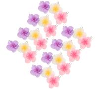 HONMEET Charms Boho in Resina e Plastica a Forma di Fiore a Cinque Petali, 60 Pezzi, Ideali per Bijoux Estivi come Collane e Braccialetti