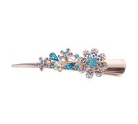 HONMEET Clip per Capelli Donna Fiore con Strass Fermaglio Metallizzato Decorativo Grande Clip Becchino Elegante e Resistente per Acconciature Quotidiane e Feste