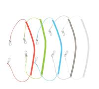 HONMEET Cordino Elastico Retrattile per Pesca Colore Casuale 5 Pezzi con Filo in Acciaio e Gomma, Resistente e Allungabile, per Attrezzi da Pesca e attività Outdoor