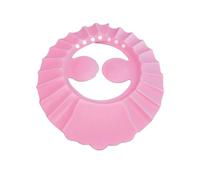 HONMEET Cuffia da Bagno Regolabile con Protezione Orecchie in Eva Rosa, Morbida ed Elastica, Adatta per Bagnetto e Taglio Chioma, Circonferenza Testa 40-55cm