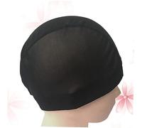 HONMEET Cuffia per Parrucca Regolabile Elastica in Spandex Nero 2 Pezzi, Cappuccio Intrecciato Resistente per Realizzare Parrucche, Adatta per Uso Unisex e Cosplay