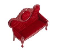 HONMEET Di Mini Mobili Divano in Miniatura Mobili in Miniatura Divano Giocattolo Arredamento Della Casa Delle Bambole Decorazione Della Casa Delle Bambole Di Legno Rosso