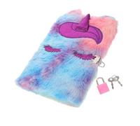 HONMEET Diario con Lucchetto per Unicorno in Morbido Peluche Taccuino Segreto per Ragazze e Ragazzi Notebook Tenero per Scrittura e Disegno Regalo per Scuola e Ufficio