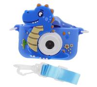 HONMEET Fotocamera Digitale per Dinosauro Blu con Doppia Camera Hd Giocattolo Resistente per Foto e Video Indoor Outdoor Regalo per e Ragazze