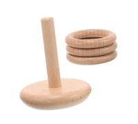 HONMEET Giocattolo Impilabile In Legno Di Faggio Per L'Apprendimento Dei Neonati Giocattolo Impilabile Per Di Degli Anelli Per Interni Di Degli Anelli