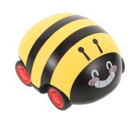 HONMEET Giocattolo Macchinina a Traino Doppia Trazione, Mini Auto Giocattolo per Bambini Piccoli, Design Coccinella Giallo, Veicolo Educativo per Giochi Interattivi e Sviluppo Sensoriale